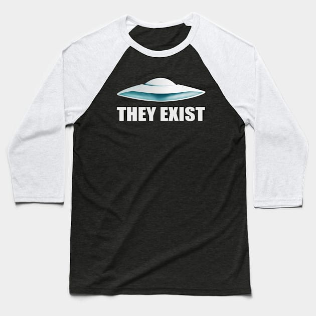 they exist Baseball T-Shirt by halfabubble